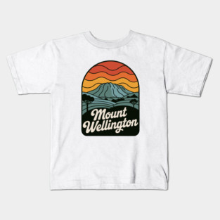 Mount Wellington – Warm Sunset Mountain Art Kids T-Shirt