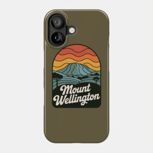 Mount Wellington – Warm Sunset Mountain Art Phone Case
