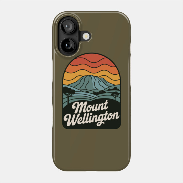 Mount Wellington – Warm Sunset Mountain Art Phone Case by JessArty