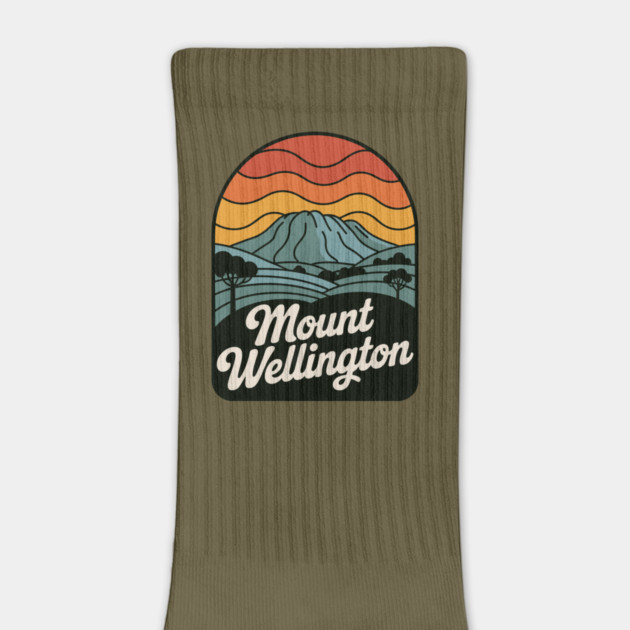 Mount Wellington – Warm Sunset Mountain Art by JessArty