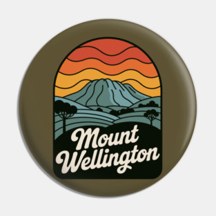 Mount Wellington – Warm Sunset Mountain Art Pin