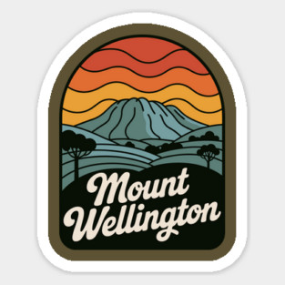 Mount Wellington – Warm Sunset Mountain Art Magnet