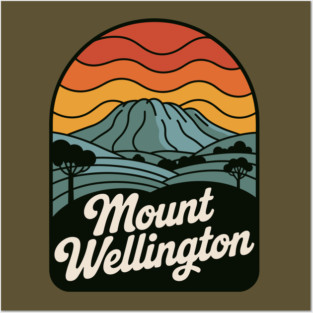 Mount Wellington – Warm Sunset Mountain Art Posters and Art