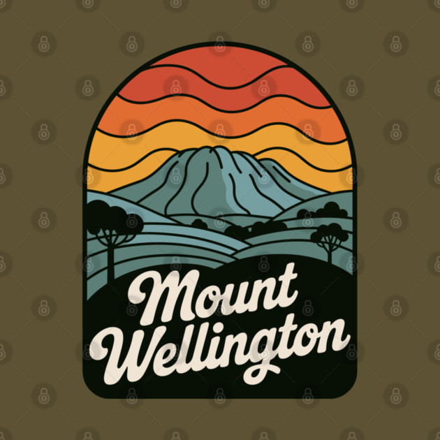 Mount Wellington – Warm Sunset Mountain Art by JessArty
