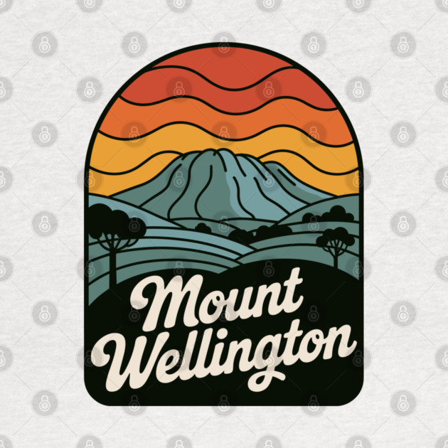 Mount Wellington – Warm Sunset Mountain Art by JessArty