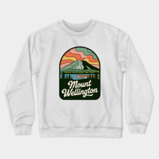 Mount Wellington – Rounded Scenic Nature Badge Crewneck Sweatshirt