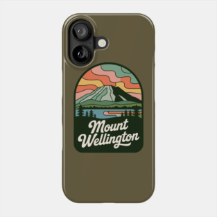 Mount Wellington – Rounded Scenic Nature Badge Phone Case