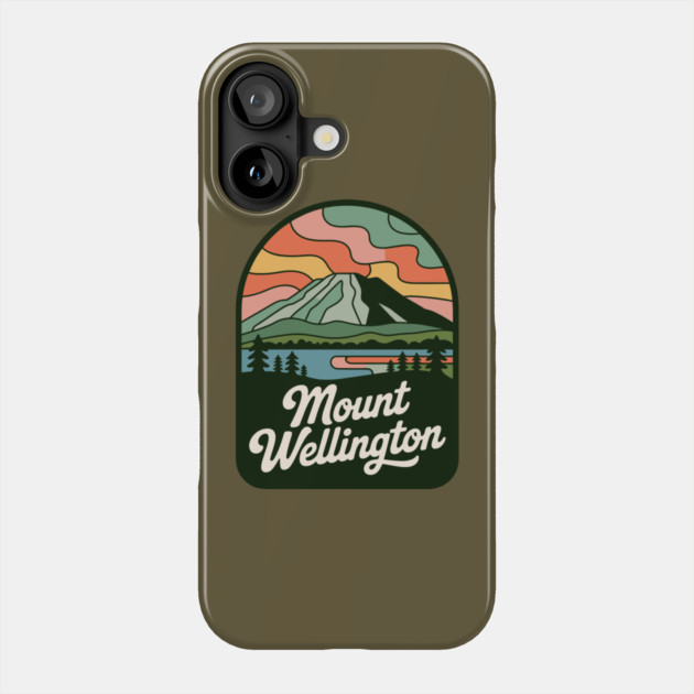 Mount Wellington – Rounded Scenic Nature Badge Phone Case by JessArty