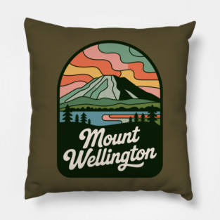 Mount Wellington – Rounded Scenic Nature Badge Pillow