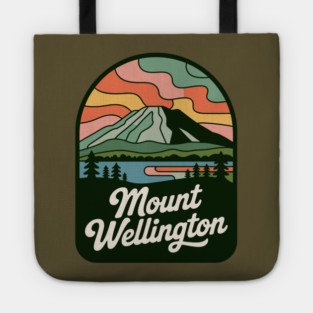 Mount Wellington – Rounded Scenic Nature Badge Tote
