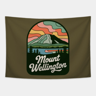 Mount Wellington – Rounded Scenic Nature Badge Tapestry