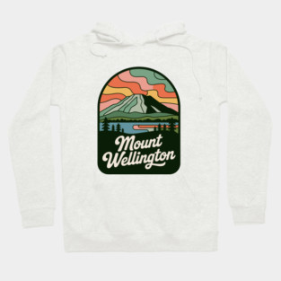 Mount Wellington – Rounded Scenic Nature Badge Hoodie