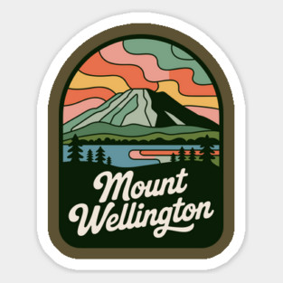 Mount Wellington – Rounded Scenic Nature Badge Magnet