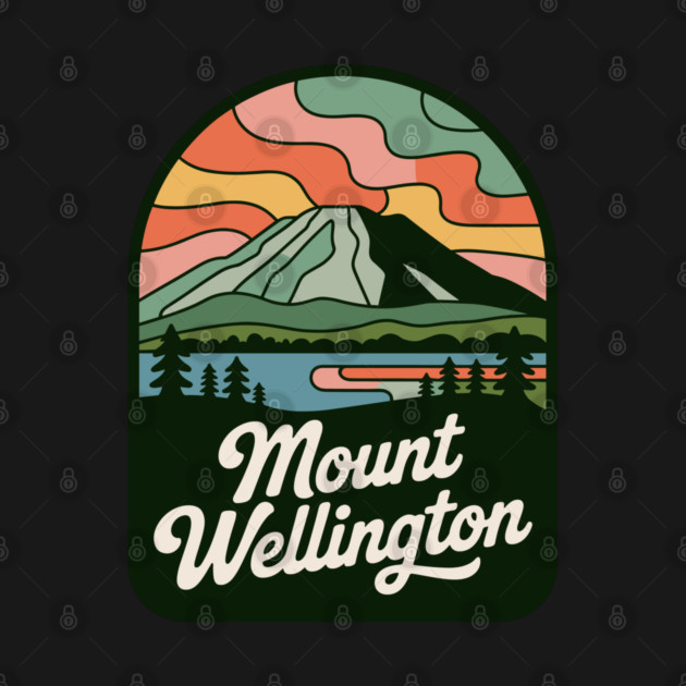 Mount Wellington – Rounded Scenic Nature Badge by JessArty