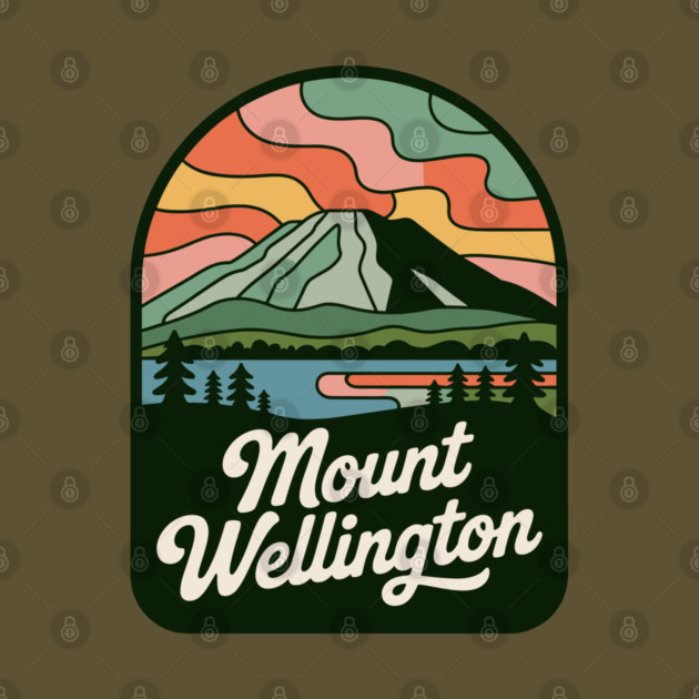 Mount Wellington – Rounded Scenic Nature Badge by JessArty