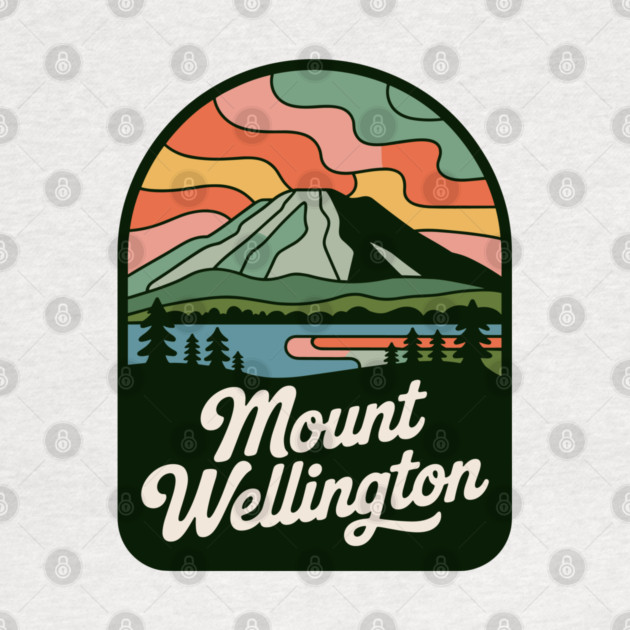 Mount Wellington – Rounded Scenic Nature Badge by JessArty