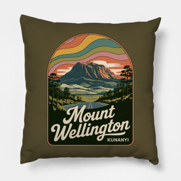 Mount Wellington – Classic Scenic Art Pillow by JessArty