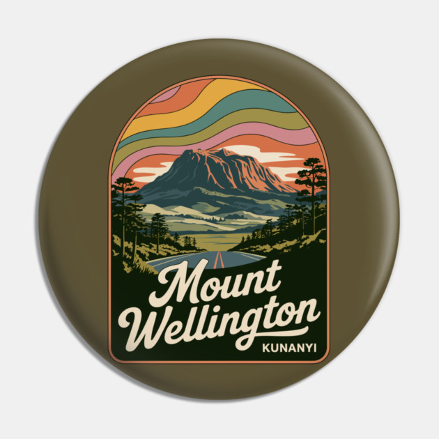 Mount Wellington – Classic Scenic Art Pin by JessArty