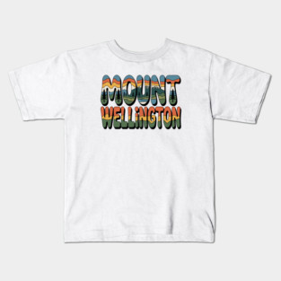 Mount Wellington – Retro Psychedelic Typography Kids T-Shirt