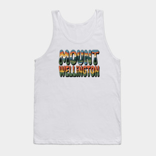 Mount Wellington – Retro Psychedelic Typography Tank Top