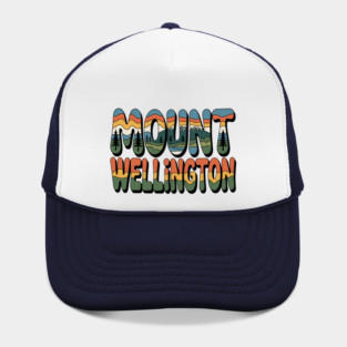 Mount Wellington – Retro Psychedelic Typography Hat