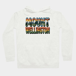 Mount Wellington – Retro Psychedelic Typography Hoodie