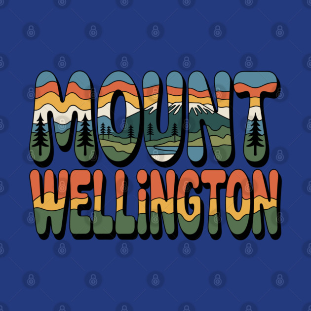 Mount Wellington – Retro Psychedelic Typography by JessArty