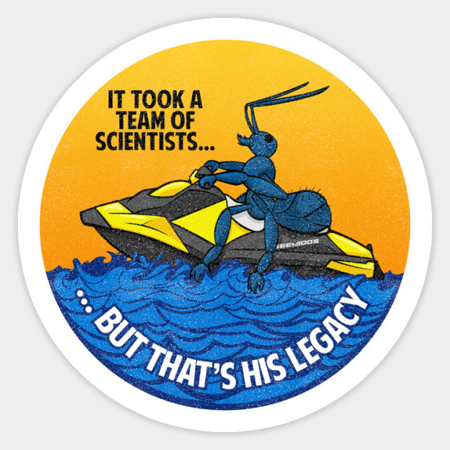 Ants on SeaDoos Sticker by rt-shirts