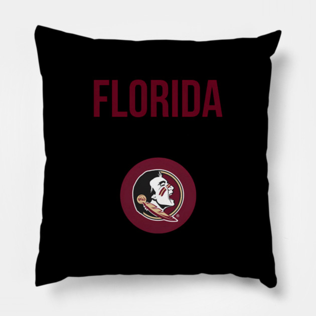 floridas state university Pillow by Ink Lines