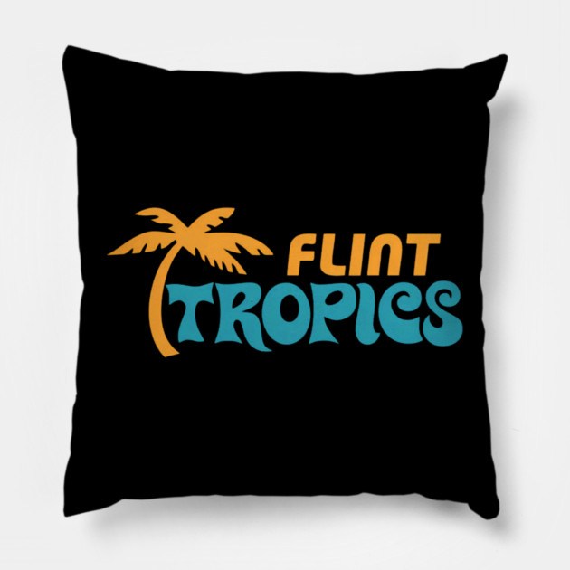 Flints Tropics Logo Pillow by Ink Lines