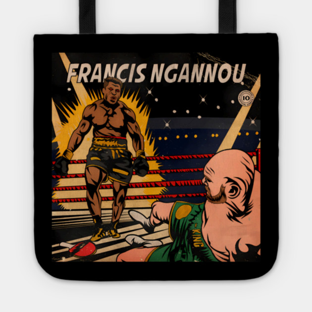 Francis Ngannou Vs Tyson Fury Heavyweight Championship Tote by Ink Lines
