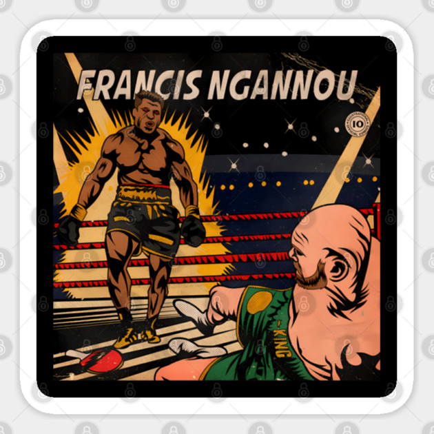 Francis Ngannou Vs Tyson Fury Heavyweight Championship Sticker by Ink Lines