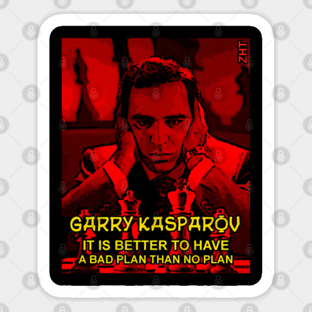 Garry Kasparov Sticker by Ink Lines