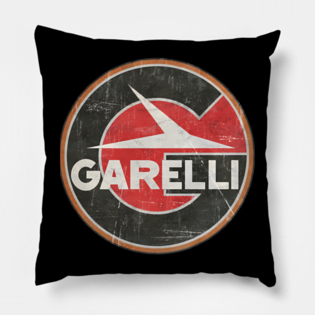 Garellis Motorcycles logo Pillow by Ink Lines