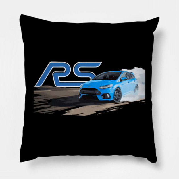 Focus R-s Rallye Sport Wrc Drift Turbo Pillow by Ink Lines
