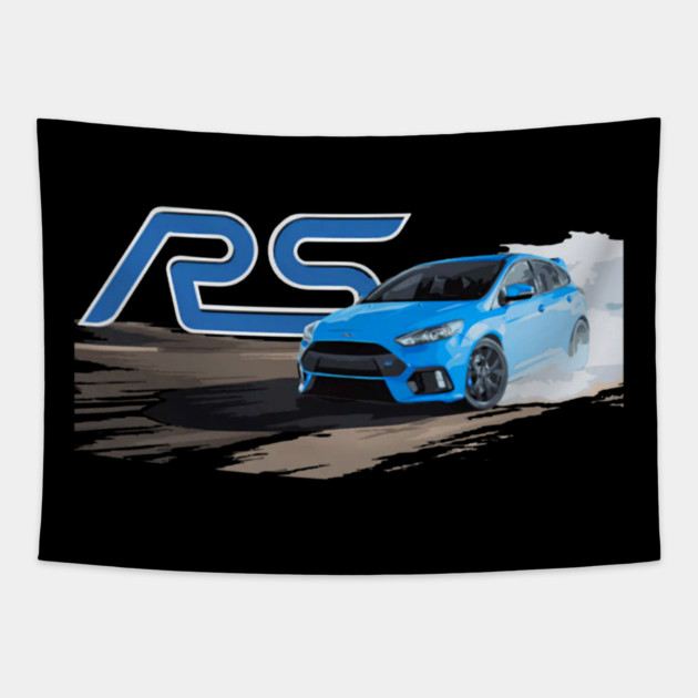 Focus R-s Rallye Sport Wrc Drift Turbo Tapestry by Ink Lines