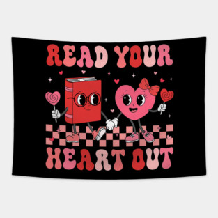 Read Your Heart Out Book Lover Valentine Teacher Gift Tapestry