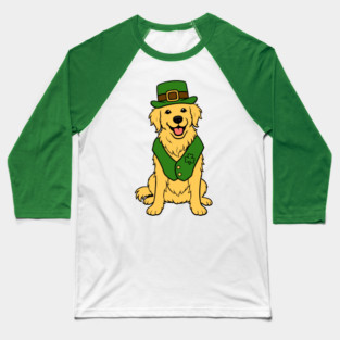 St. Patrick’s Day Golden Retriever – Leprechaun Dog Baseball T-Shirt