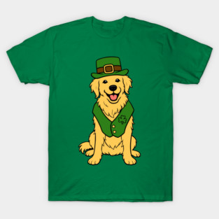St. Patrick’s Day Golden Retriever – Leprechaun Dog T-Shirt