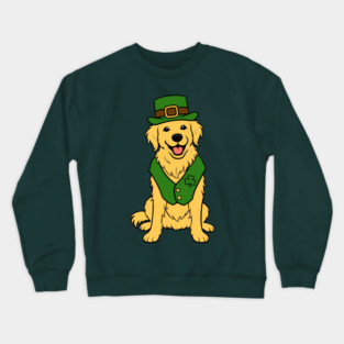 St. Patrick’s Day Golden Retriever – Leprechaun Dog Crewneck Sweatshirt