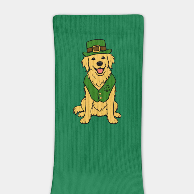 St. Patrick’s Day Golden Retriever – Leprechaun Dog by DonWillisJrArt