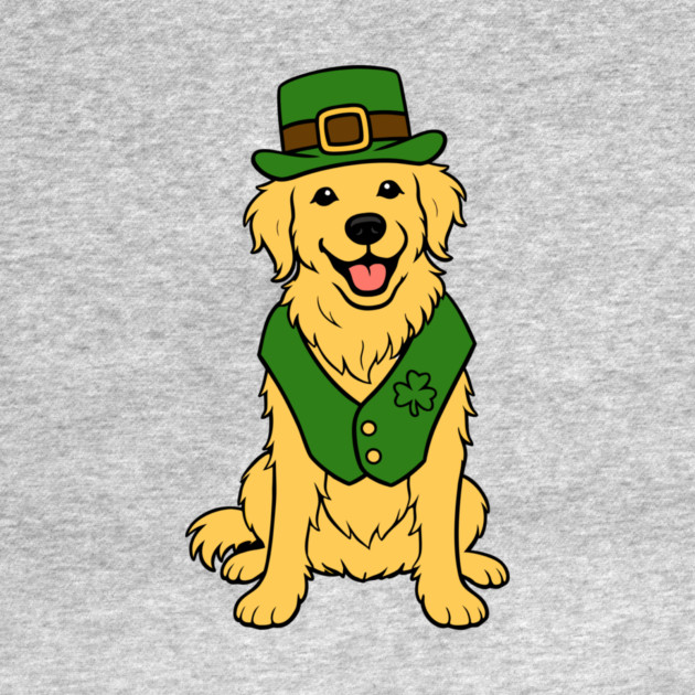 St. Patrick’s Day Golden Retriever – Leprechaun Dog by DonWillisJrArt