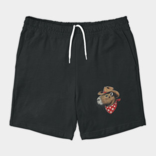 Capybara Cowboy Howdy Retro Capybara Shorts