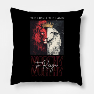 The Lion and the Lamb Pillow