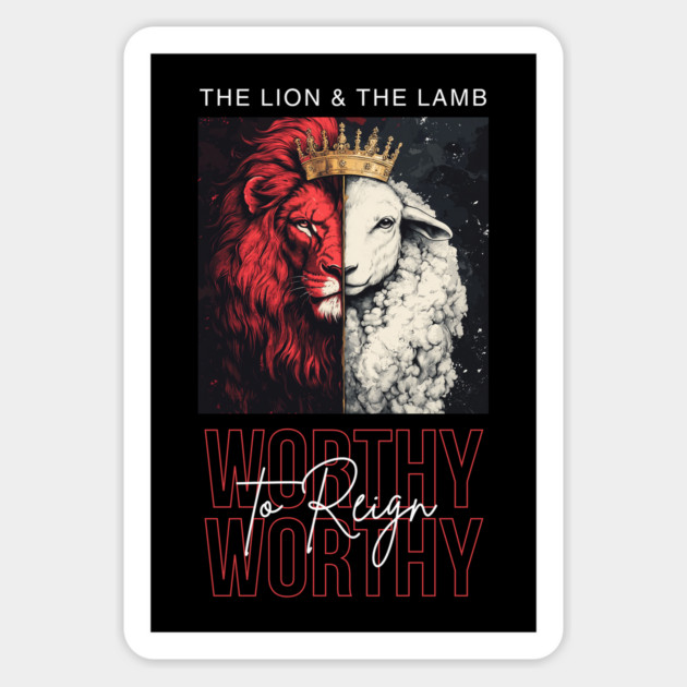 The Lion and the Lamb Magnet by Simon Sinha