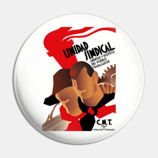 CNT Unidad Sindical - Spanish Civil War, Anarchist, Socialist, Leftist Pin