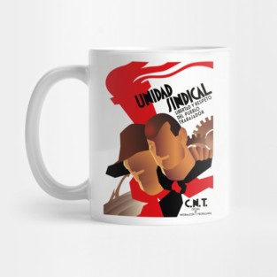 CNT Unidad Sindical - Spanish Civil War, Anarchist, Socialist, Leftist Mug