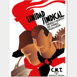 CNT Unidad Sindical - Spanish Civil War, Anarchist, Socialist, Leftist Posters and Art