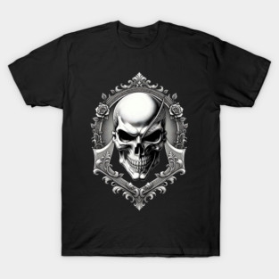 Ornate Skull – Dark Gothic Frame T-Shirt