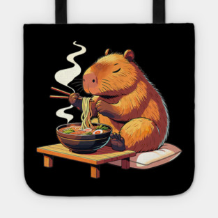 Capybara Eats Ramen Noodles Capybaras Ramen Tote